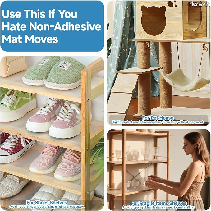 Shelf Liners 20 in x 20 ft Self-Adhesive EVA Drawer Mats, Cupboard Protector - Image 6