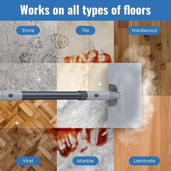 FEPPO Steam Mop with Detachable Handheld Steam Cleaner - Image 5