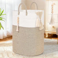 Woven Laundry Basket for Clothes, 50L Large Rectangle Laundry Hampers by WENMER