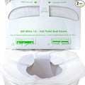 Biodegradable Half-Fold Toilet Seat Covers 500 Pk. Self-Flushing, Disposable by Pro-Grade+Cleaning+Supplies