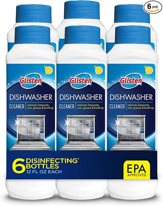Glisten Dishwasher Cleaner, Removes Limescale, and Grease, Lemon Scent by Glisten