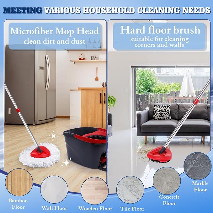 4 Pack Spin Mop Replacements Head Compatible - Image 2
