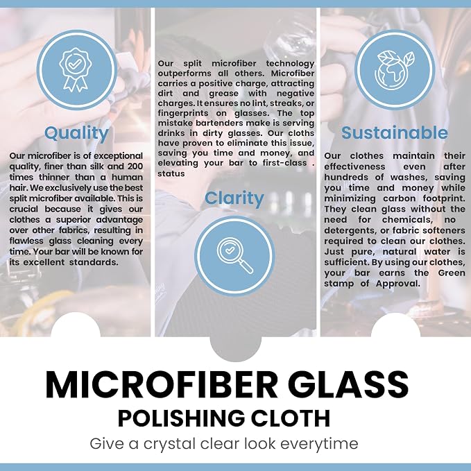 Trendy Bartender Toast to Perfection Microfiber Glass Polishing Lint-Free Cloth - Image 9