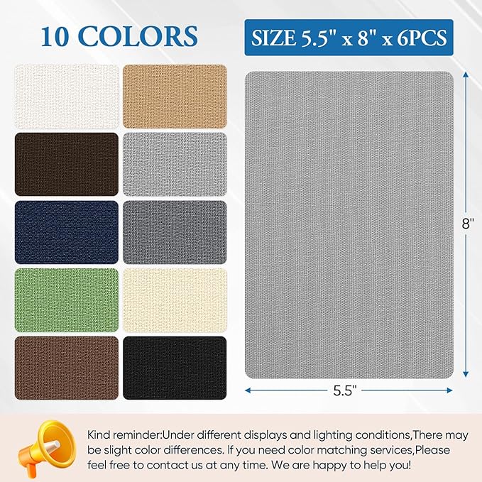 Canvas Patch 5.5 x 8 Inches 6Pcs Self-Adhesive Waterproof Canvas Patch Kit - Image 3