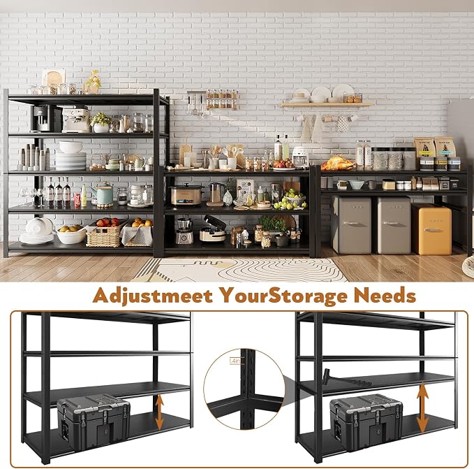48.2" W Garage Shelving 3000LBS Storage Shelves Heavy Duty Garage Storage - Image 7