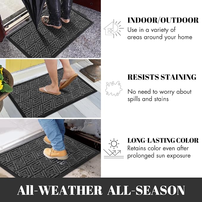 Yimobra Outdoor Mats for Front Door 29.5x17, All-Weather Waterproof Non-Slip - Image 5