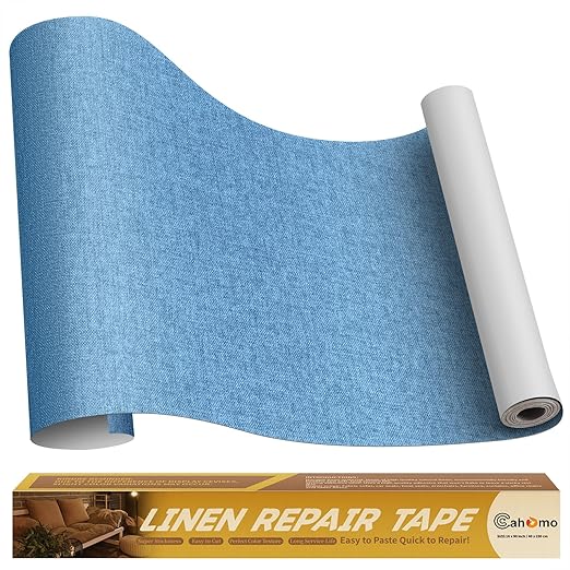 Linen Repair Tape 16x90 inch, Self Adhesive Fabric Patches, Linen Patch Tape Kit by Cahomo