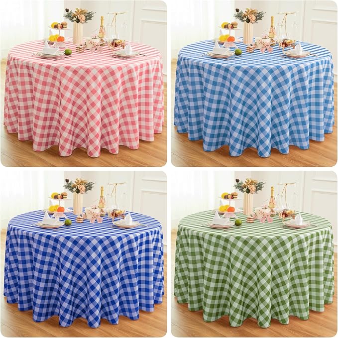 Waterproof Checkered Tablecloth Runner Fabric - Image 6