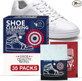 Sneaker Cleaner Wipes 35 Packs Suede Leather Tennis Quick Cleaning Disposable by ShoeCareFactoryforUSA