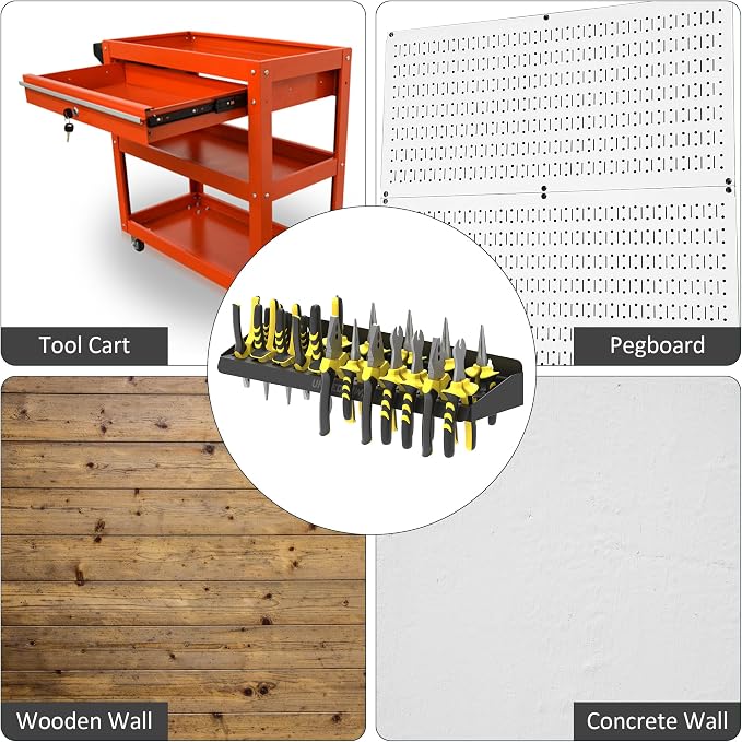 UNITEDPOWER Pliers Holder, Wall Mount Storage Rack Organizer - Image 6