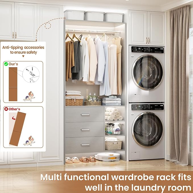 Aheaplus 2.5FT Closet System - Image 3