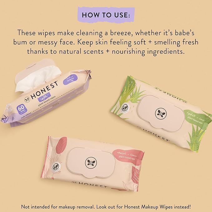 The Honest Company Nourish and Cleanse Naturally Scented Wipes Cleansing - Image 3