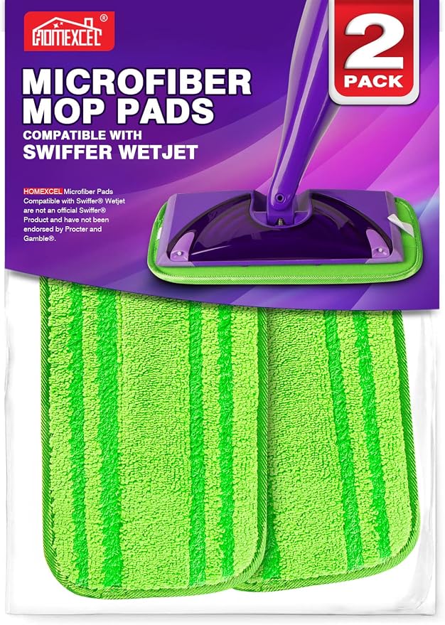 HOMEXCEL Microfiber Mop Pads Compatible by HOMEXCEL