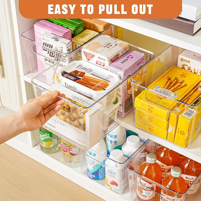 12 Pack Large Clear Plastic Storage Bins, Plastic Containers - Image 4