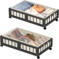 efluky 2-Pack Bamboo Under Bed Storage Containers by efluky