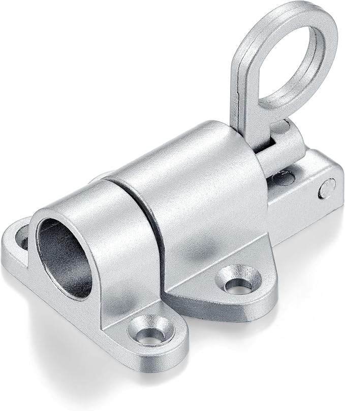 8 Packs Self-Closing Latches，Silver Gray Spring Door Lock，Resilient Bolt Latch - Image 8