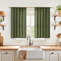 YoungsTex Olive Green Linen Curtains 40 Inch Length by YoungsTex