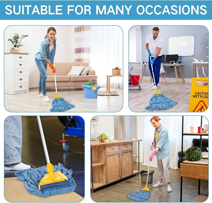 Lallisa 10 Pcs Commercial Mop Head Replacement Tube Microfiber Mop Heads - Image 7