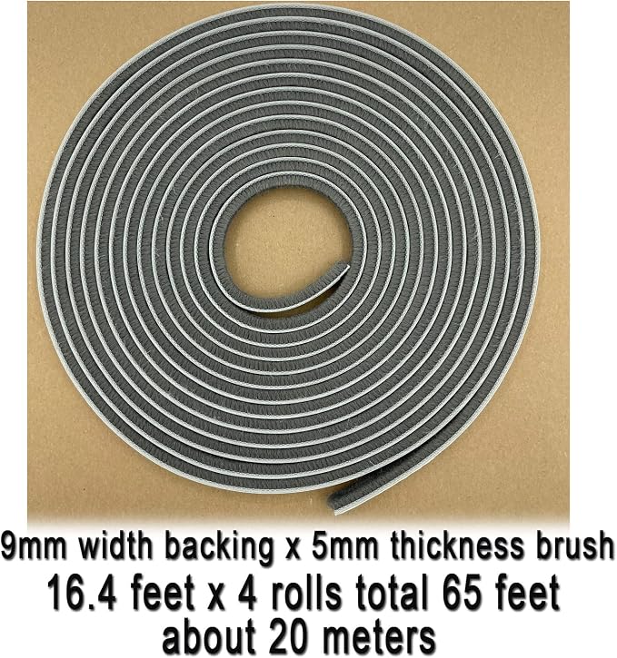 Door Sealers for Door Frame Felt Pile Weatherstripping for Sliding Window - Image 2