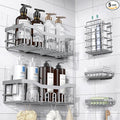 EUDELE 5-Pack Rustproof Stainless Steel Shower Caddy – No Drill Adhesive by EUDELE
