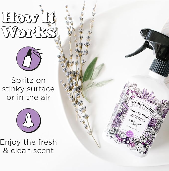Home-Pourri Air + Fabric Multi-Purpose Odor Freshener Spray, 11 Fl Oz, Lavender - Image 6