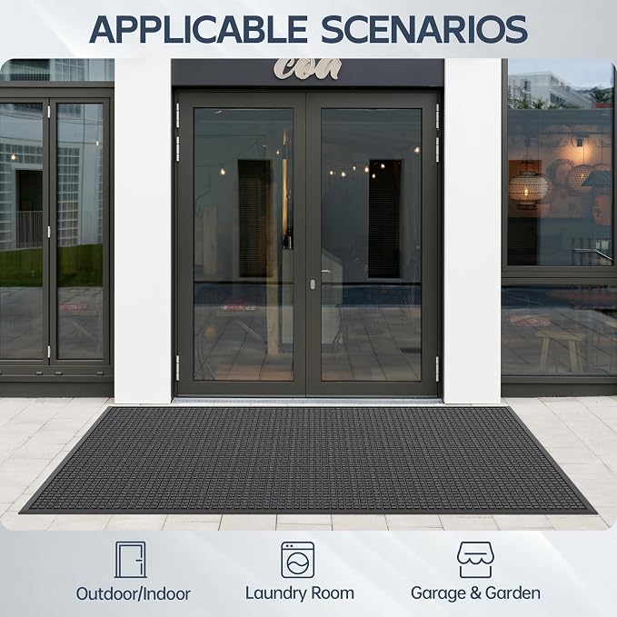 Amyracel Entrance Front Door Mat, Heavy Duty Rubber Backing Doormat - Image 6