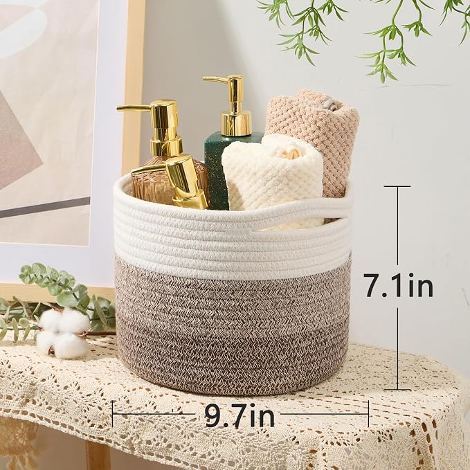 Small Basket for Organizing | Cube Shelf Closet Storage Baskets | 9.7×9.7×7.1” - Image 3