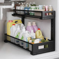 1 Pack 19IN Depth Under Sink Storage Organizer, Large 2-Tier Elegant Mesh Pull by UnderSinkOrganizer