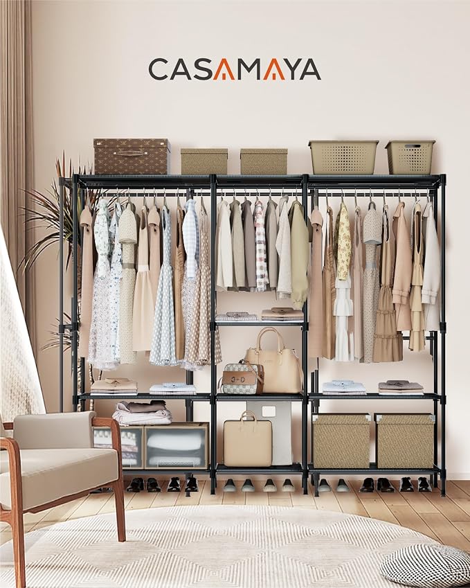 Clothes Rack, Portable Closet, 71.7 Inch Large Capacity Wardrobe Closet - Image 2