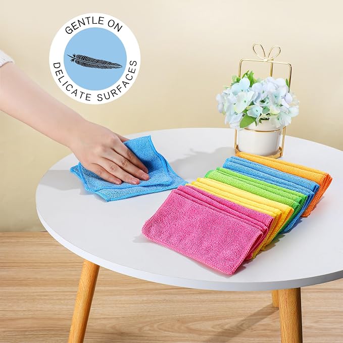 Tanlade Microfiber Cleaning Cloth Cleaning Rags Reasonable Kitchen Towels - Image 5