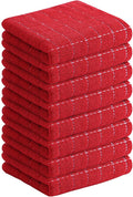Homaxy 100% Cotton Terry Kitchen Towels, Checkered Designed, Soft and Super by Homaxy