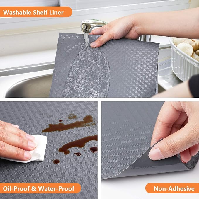 Shelf Liners for Kitchen Cabinets Refrigerator Liners Waterproof Kitchen - Image 5