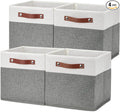 Temary Cube Storage Bins 4 Pack Storage Cubes 11×11 Fabric Storage Bins by TEMARY