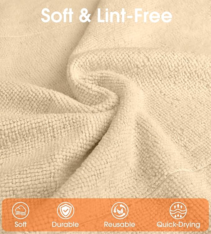 Roll of Microfiber Cleaning Cloth –100 Pack, Tear Away Microfiber Towels - Image 3