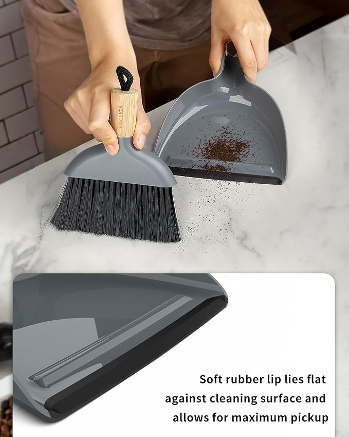 MR.SIGA Mini Dustpan and Brush Set, Portable Cleaning Brush and Dustpan Combo - Image 4