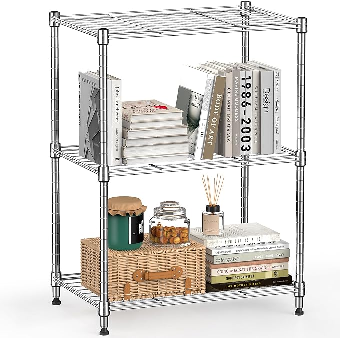 450 lbs Wire Storage Shelving 3-Tier Utility Shelving Unit Steel Organizer Wire by MEIGAOPLASTICANDMETALHKCOLIMITED