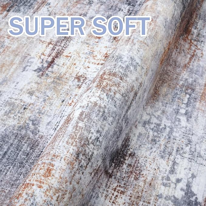 IOHOUZE Abstract Runner Rug 3x16 Ft Washable Runners - Image 6