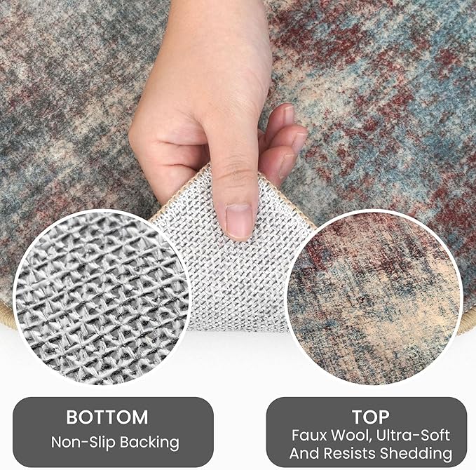 IOHOUZE Abstract Area Rug 3x5 Ft Washable Rugs - Image 4