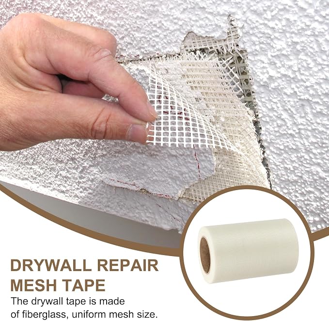 PATIKIL Drywall Repair Mesh Tape, 8 inch x 82 ft Fiberglass Repair Patch - Image 5