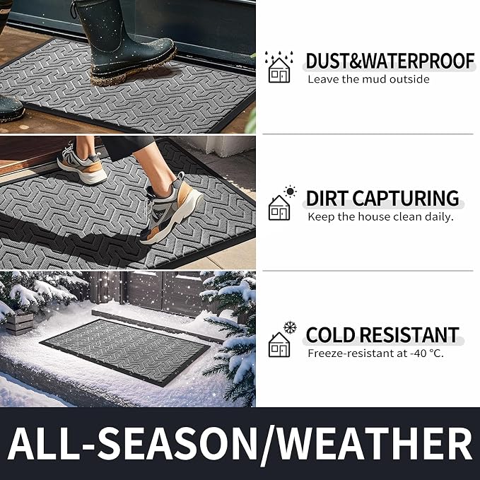 Yimobra Large Door Mat Outside Entrance 47x32, Waterproof Heavy Duty Outdoor - Image 5