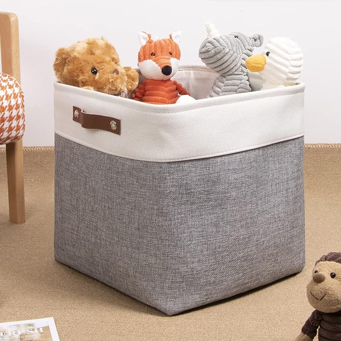 DULLEMELO Cube Basket for Storage, Collapsible Fabric Cube for Organizing - Image 3