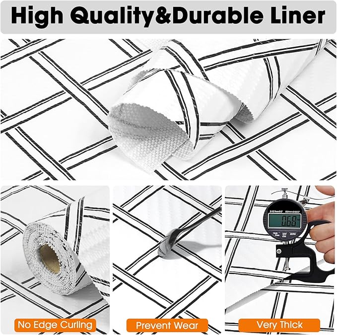 Drawer and Shelf Liners for Kitchen Cabinets Non-Adhesive Cabinet Liners Strong - Image 5