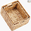 HOONEX Water Hyacinth Storage Baskets, Wicker Baskets by HOONEX