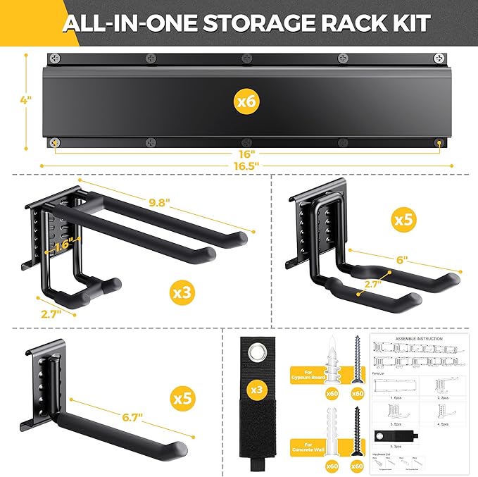 LBT 99" Garage Tool Organizer Wall Mount - Image 5