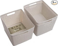 BINO Woven Plastic Basket | Large, Space-Saving Storage, Stylish Design | by BINO