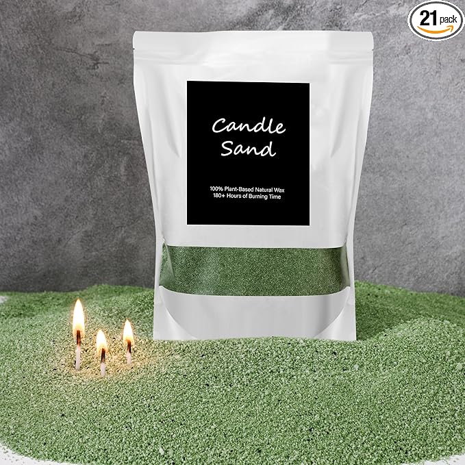 MTLEE Candle Sand 3.3 lb DIY Pearled Candle Making Kit Included 20 Pcs Wicks by MTLEE