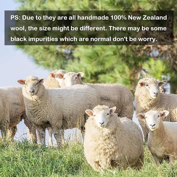 Wool Dryer Balls, 100% New Zealand Wool Handmade, Chemical-Free Reusable - Image 7