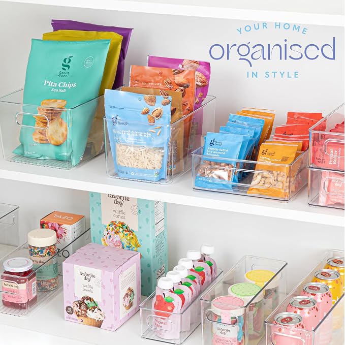Plastic Food Storage 8 Pack Clear Container Bin - Image 6