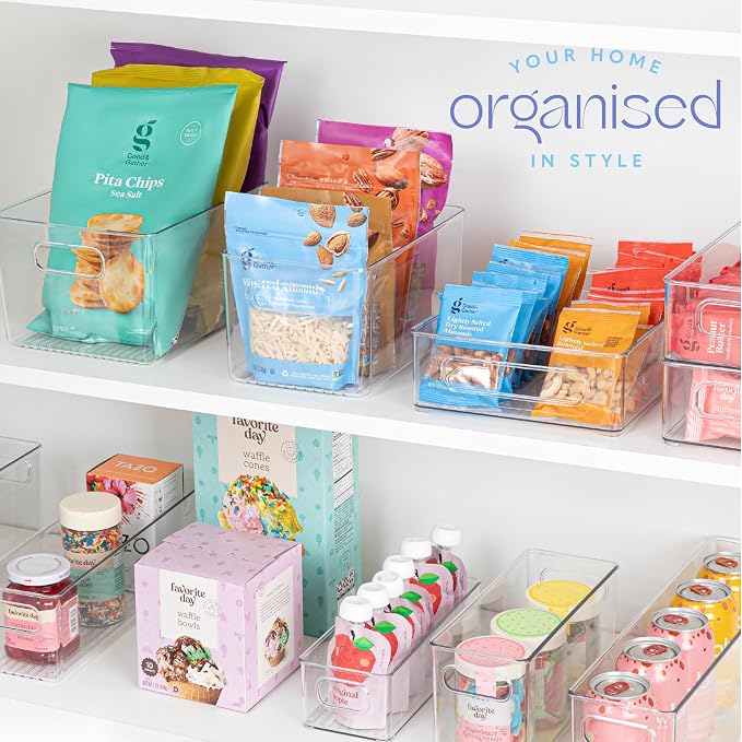 Plastic Food Storage 6 Pack Clear Container Bin - Image 6