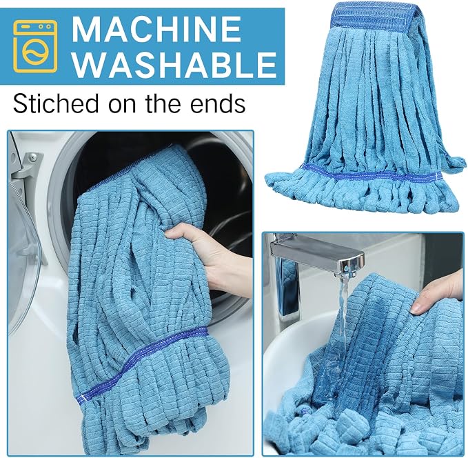 Lallisa 10 Pcs Commercial Mop Head Replacement Tube Microfiber Mop Heads - Image 7